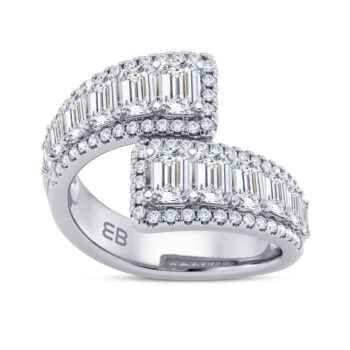 Duo Love Emerald Lab Diamond Band