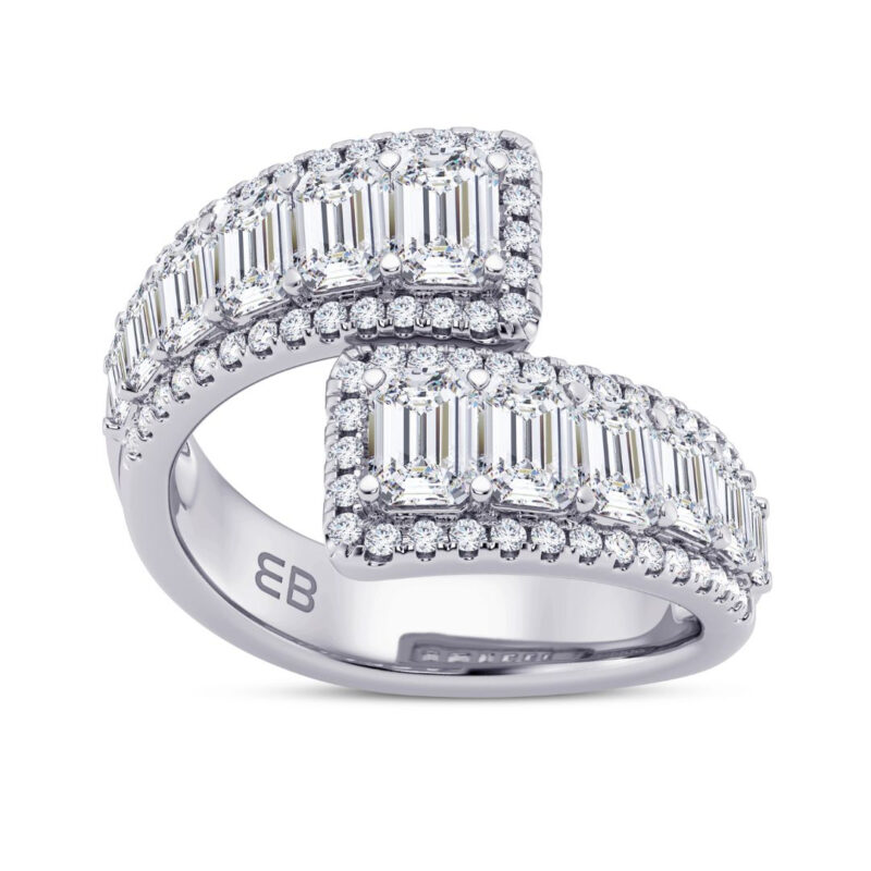 Duo Love Emerald Lab Diamond Band