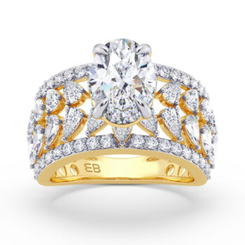 Magnifique Oval Lab Diamond Engagement Ring
