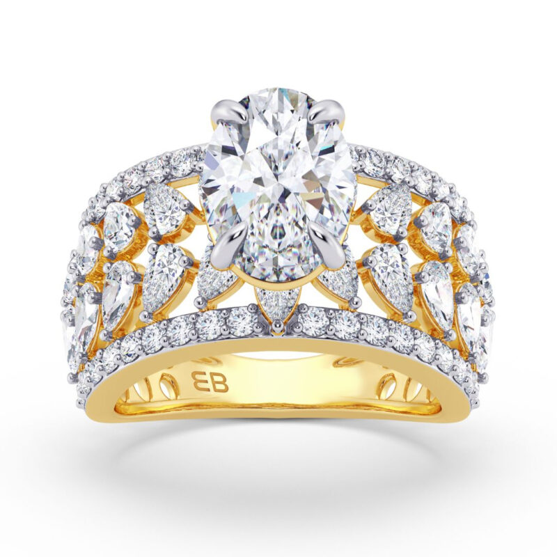 Magnifique Oval Lab Diamond Engagement Ring