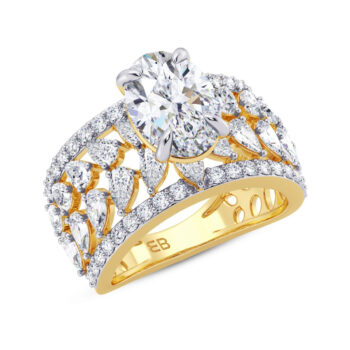 Magnifique Oval Lab Diamond Engagement Ring