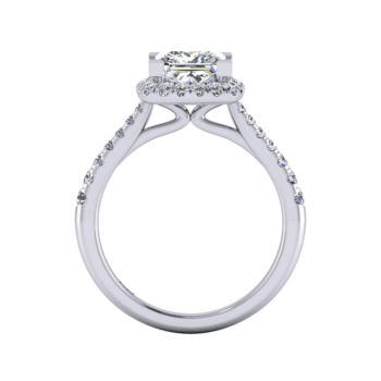 Princess Halo Engagement Ring