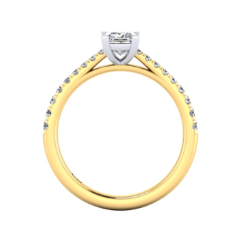 Princess Crescent Diamond Ring