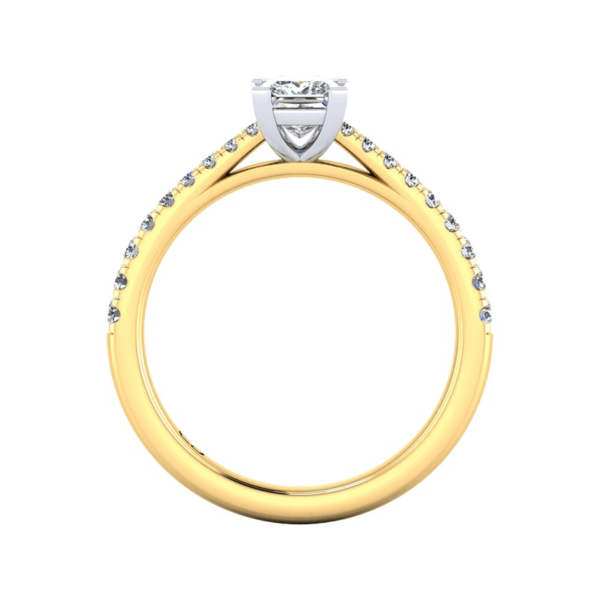 Princess Crescent Diamond Ring