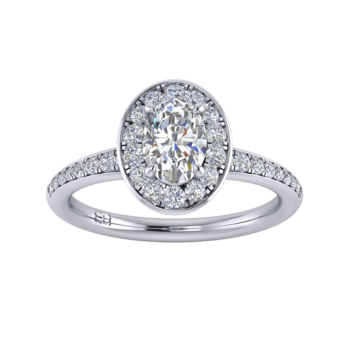 Oval Halo Engagement Ring