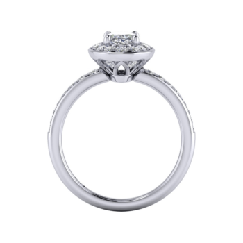 Oval Halo Engagement Ring