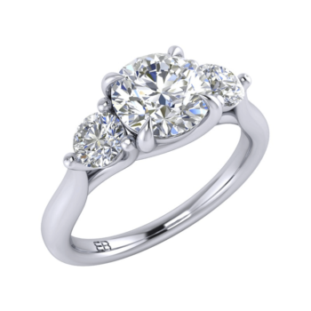 Grandeur Three Stone Ring