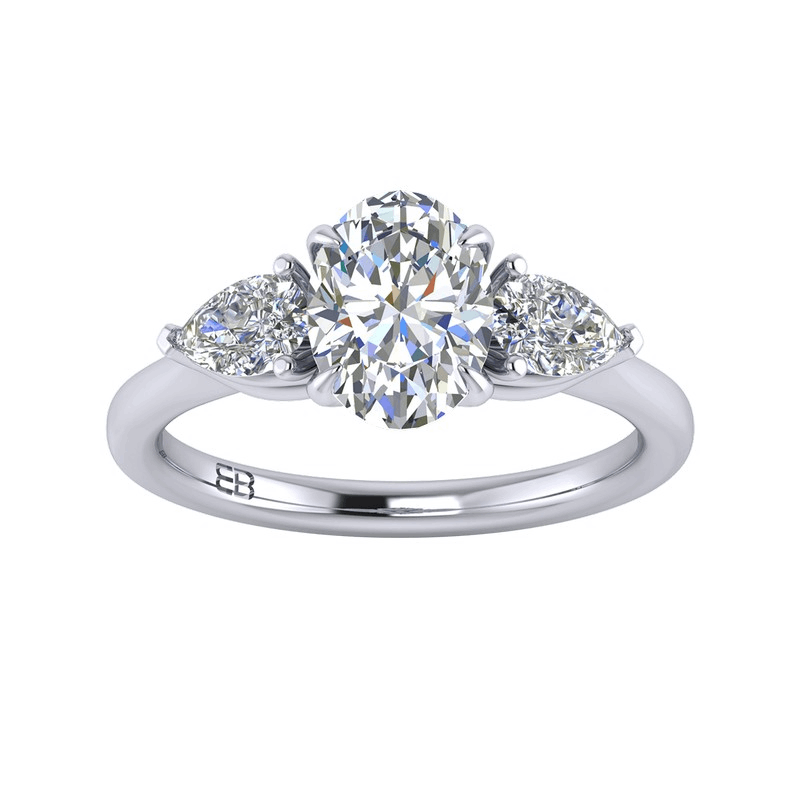 3 Stone Engagement Ring Setting with Sapphires – Bailey's Fine Jewelry