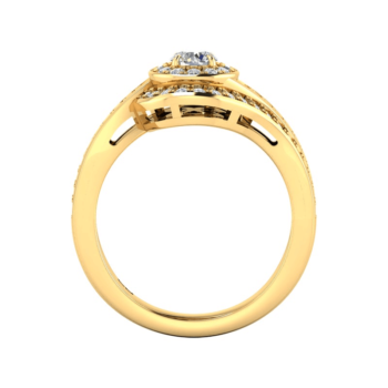 Vintage 18K Yellow Gold Double Diamond .24 Carat Diamond Ring Size 6 1/4 |  eBay