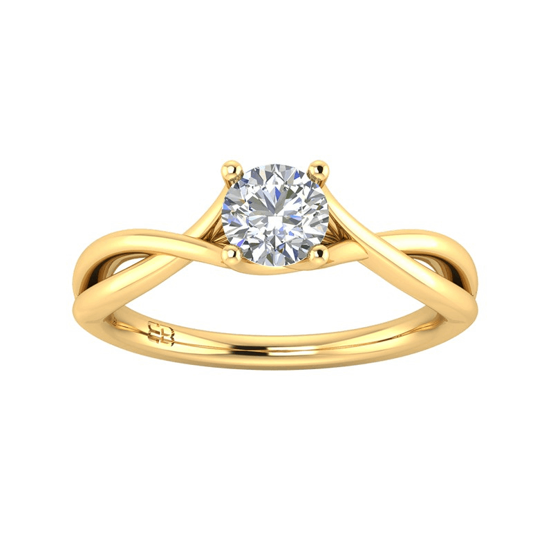 Twisted Shank Solitaire Ring