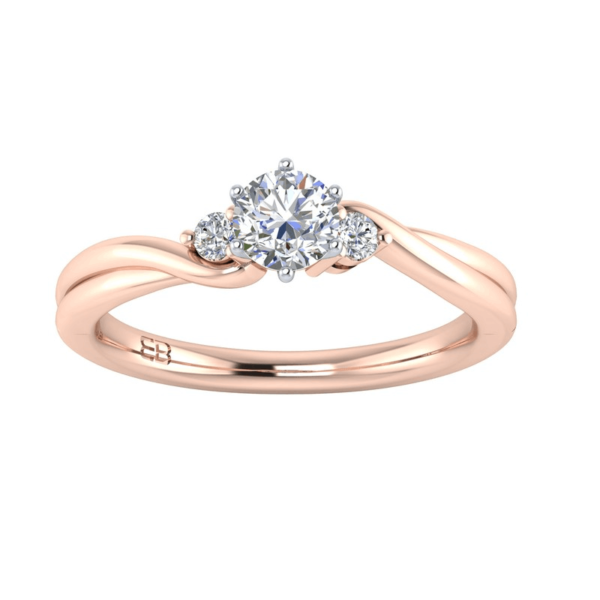 Entwined Three Stone Ring