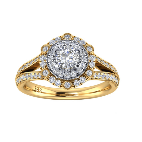 Vintage Grandeur Diamond Ring