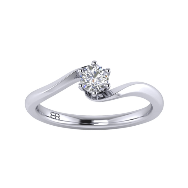 Ripple Solitaire Ring