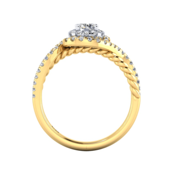 Artistic Wave Diamond Ring