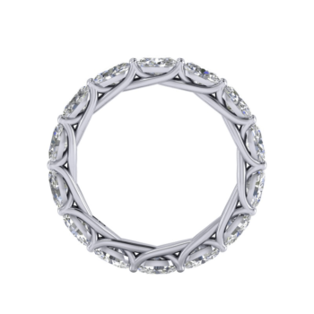 Sleeping Oval Eternity Ring