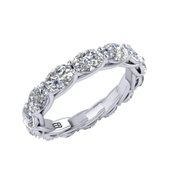 Sleeping Oval Eternity Ring