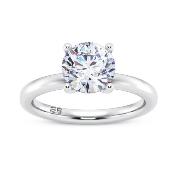 Chic Round Solitaire Ring