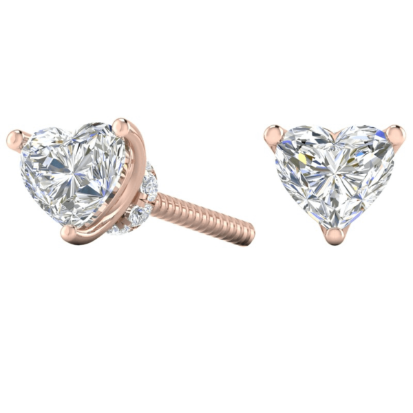 Alluring Heart Diamond Earring