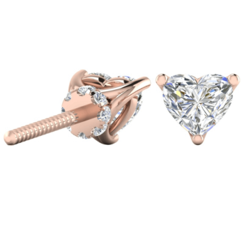 Alluring Heart Diamond Earring