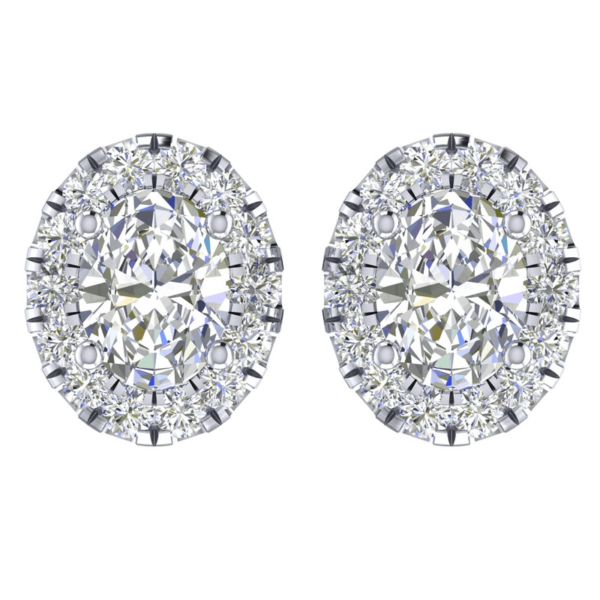 Opulent Oval Diamond Earrings