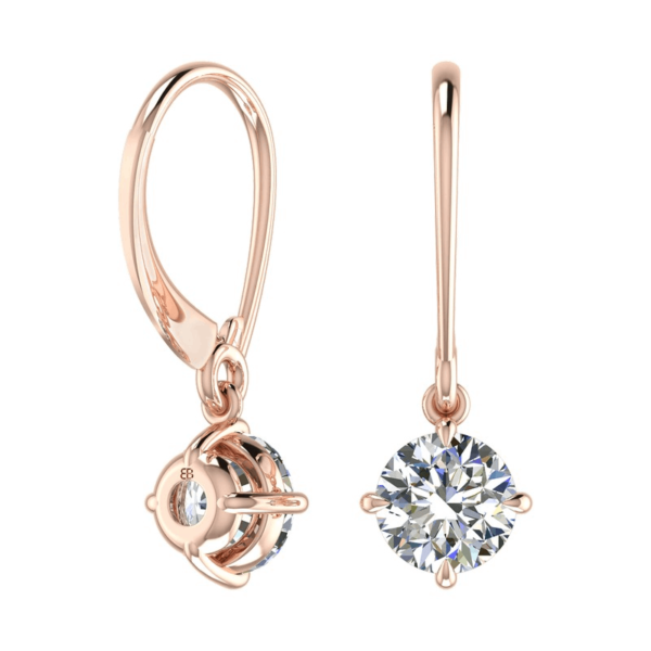 Classic Solitaire Drop Diamond Earring