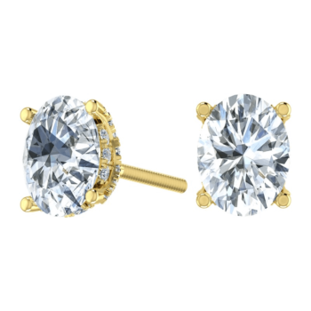 Omnipotent Oval Diamond Earring