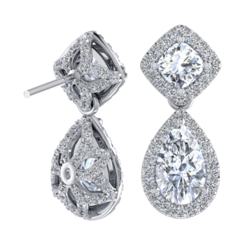 Pear Drop Diamond Earring