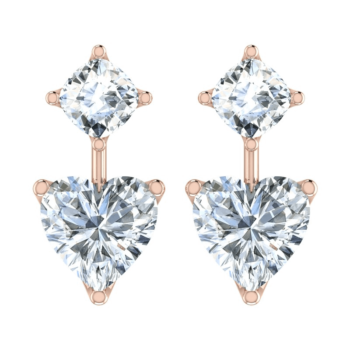 Heart Drop Diamond Earring