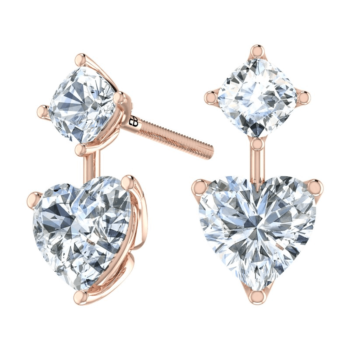 Heart Drop Diamond Earring