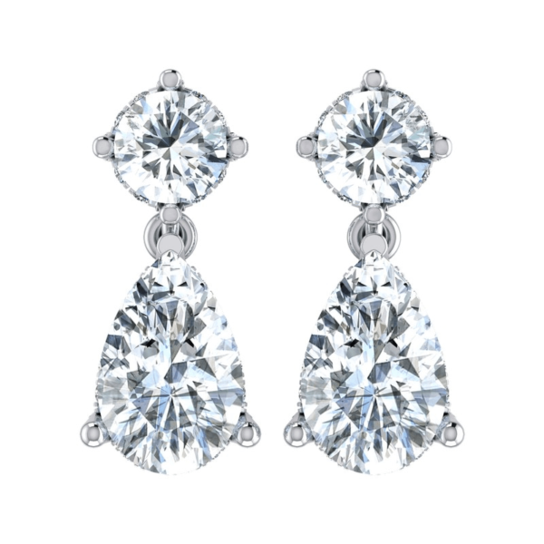 Glamourous Pear Drop Diamond Earring