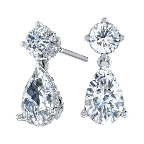 Glamourous Pear Drop Diamond Earring