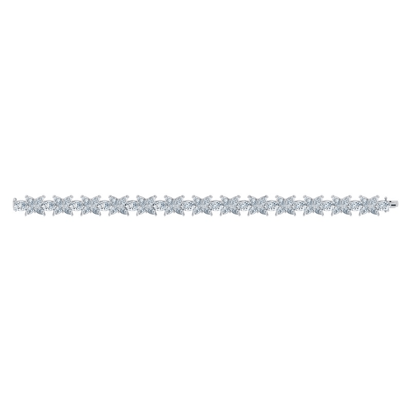 Lot - Tiffany & Co. Platinum & diamond tennis bracelet, 10.3 grams