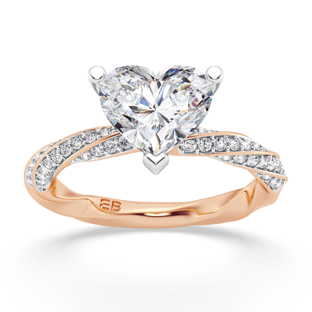 1 Carat Heart Shape Diamond Solitaire Ring In 14K White Gold | SuperJeweler