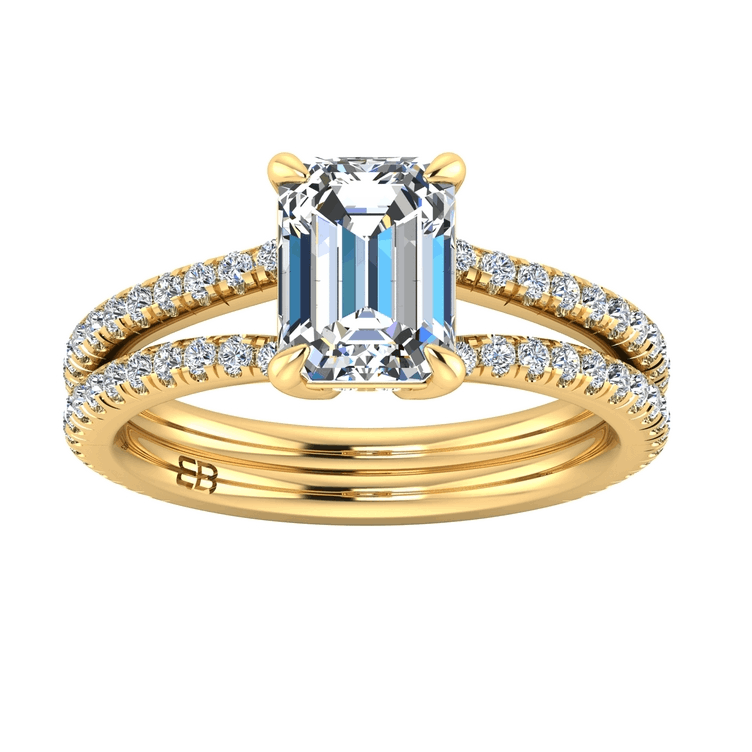 1 Ct Emerald Cut Green Emerald Diamond Yellow Gold Over On 925 Sterlin –  atjewels.in
