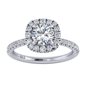 Round Cushion Halo Engagement Ring | Everbrite Jewellery