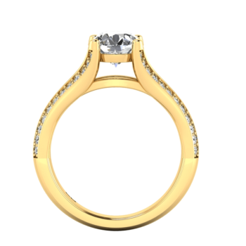 V Cathedral Engagement Ring