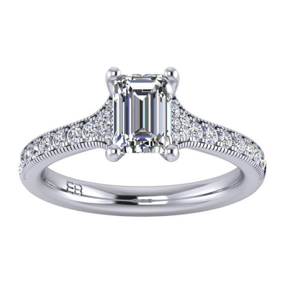 Emerald Slim Engagement Ring