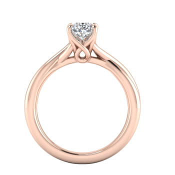 Intertwined Pear Solitaire Ring