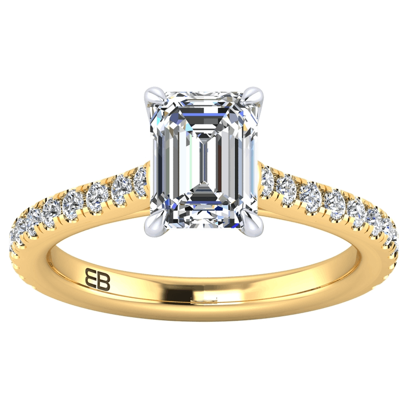 3.02 carat Emerald Cut Diamond Three-Stone Engagement Ring | Lauren B  Jewelry