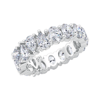 Oval and Pear Half & Half Eternity Ring