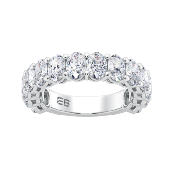 18k yellow gold diamond half eternity ring - Basic Wedding Rings