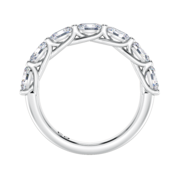 Sleeping Oval Half Eternity Ring