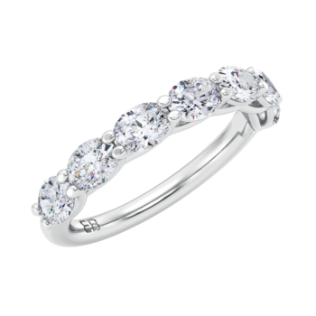 Sleeping Oval Half Eternity Ring