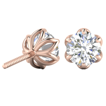 Water Lily Diamond Earring