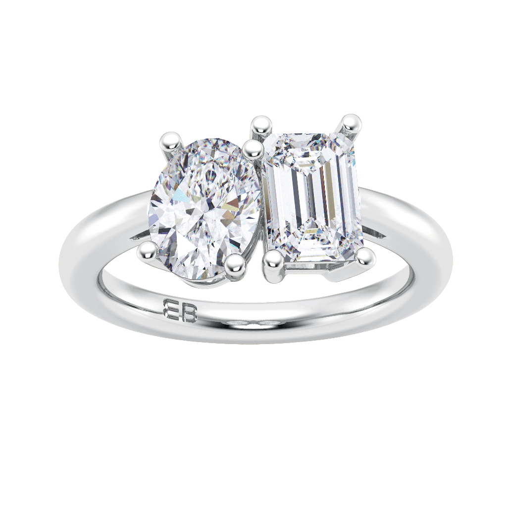 JB Star Twogether Two Stone Diamond Ring Pear Shaped GIA Certified -  7384-008