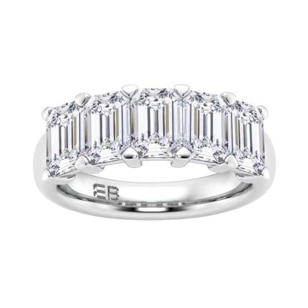 Buy Tishya Jewellers 0.30 Ct D/VVS1 Diamond 14K White Gold Finish Wedding  Anniversary Band Ring S925 (10) at Amazon.in