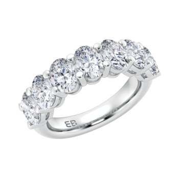 Diamond Wedding Band 7-Stone Anniversary Bridal Ring