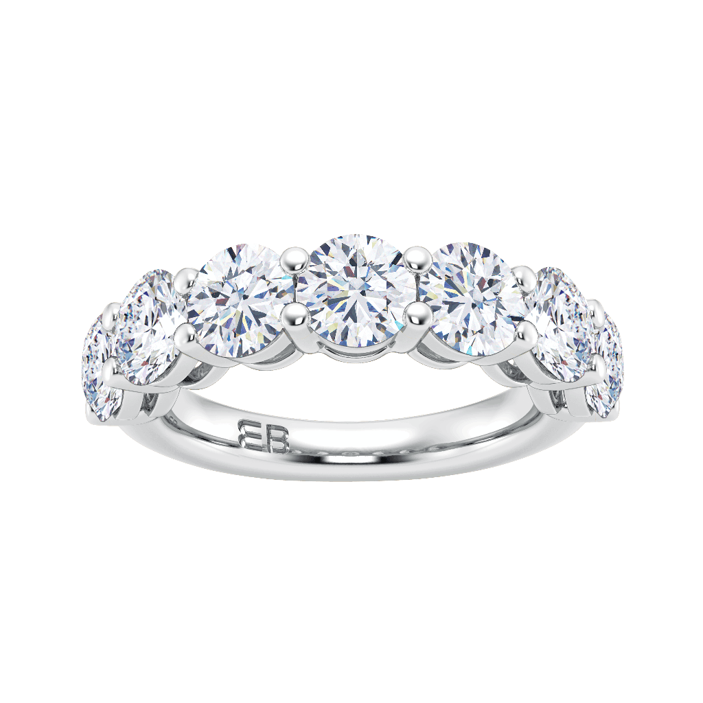 Annette's U-Prong 7 Stone Diamond Wedding Ring - Whiteflash | 2321