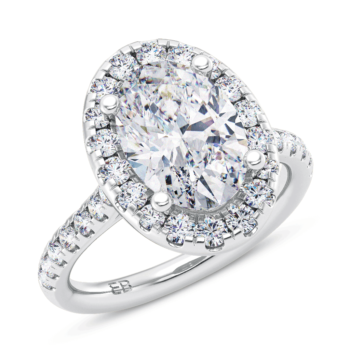 1.51 CT Oval Shaped Diamond Engagement Ring with Halo | Lee Michaels Fine  Jewelry