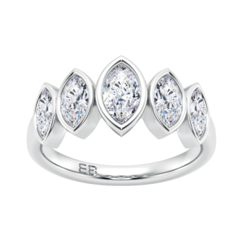 Marquee Tiara Five Stone Ring